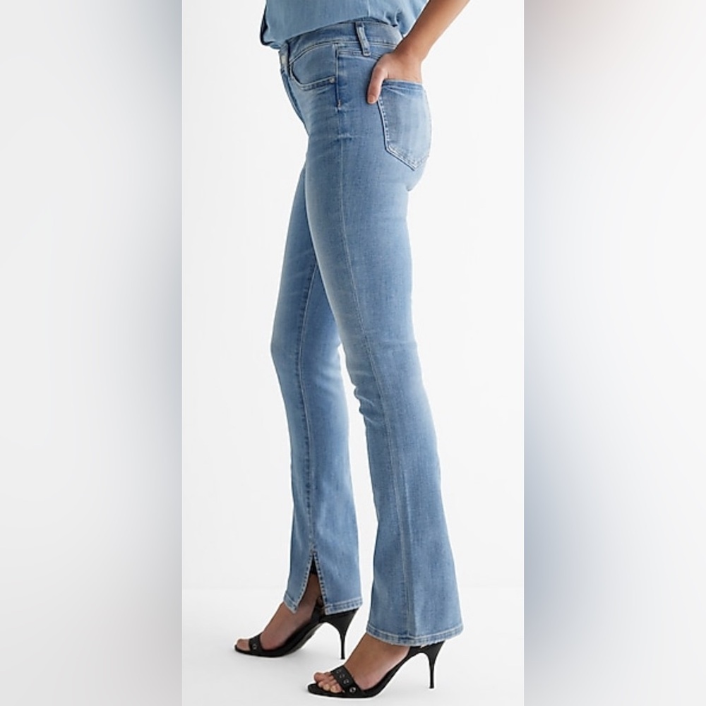 Express Blue Flare Wide Leg Jeans